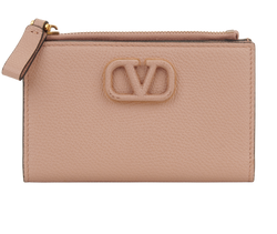 Valentino V-Logo Signature Wallet, Leather, Nude, MII, 3*